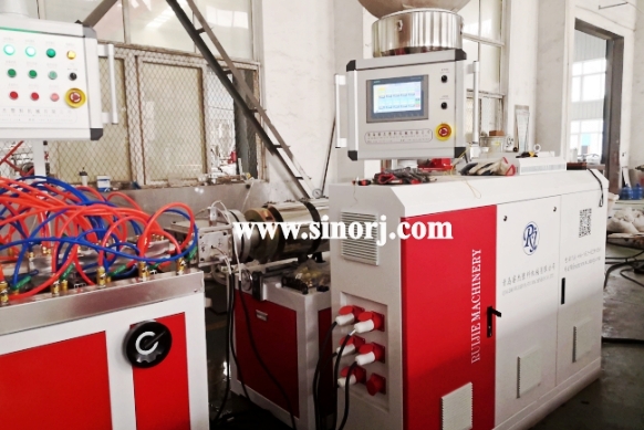 PVC Concave Convex Wall Panel Extrusion Machine is testing