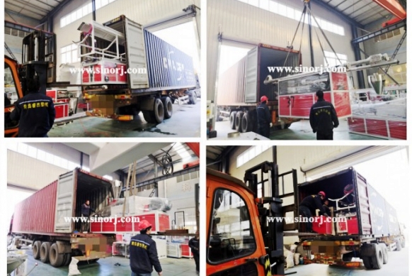 PE WPC Decking/Wall Cladding Profile Machine is sending to India.