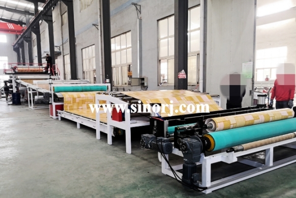 PVC Soft Flooring Mat Production Llne is testing in factory.