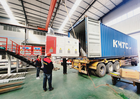 SPC Flooring  Machine Loading for Asian Customers