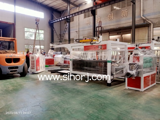 PVC marble sheet machine line ship to Middle East