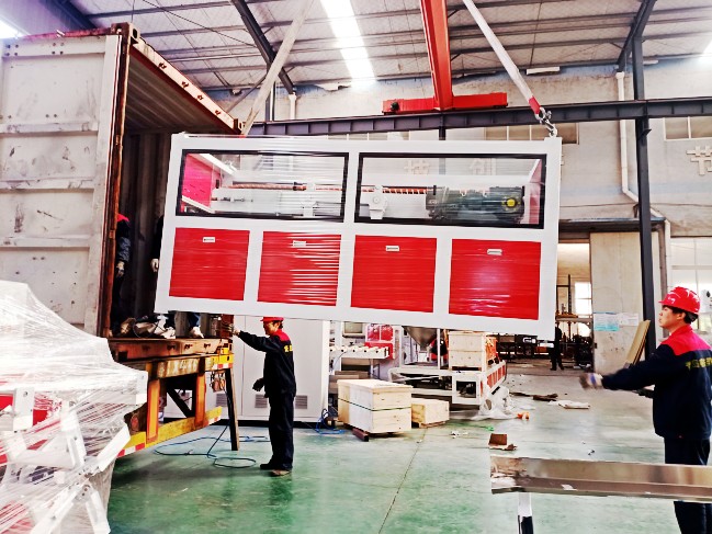 PVC wall panel machine line ship to Libya