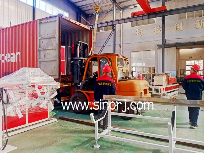 PVC door panel machine line ship to the Middle East