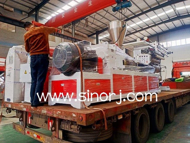 PVC marble sheet machine line to regular customer