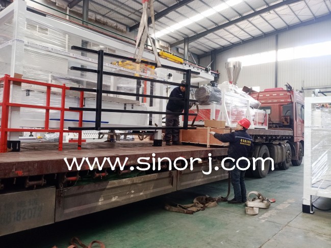 PVC marble sheet machine line ship to domestic customer