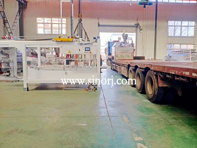PVC marble sheet machine line shipped to Middle Asia