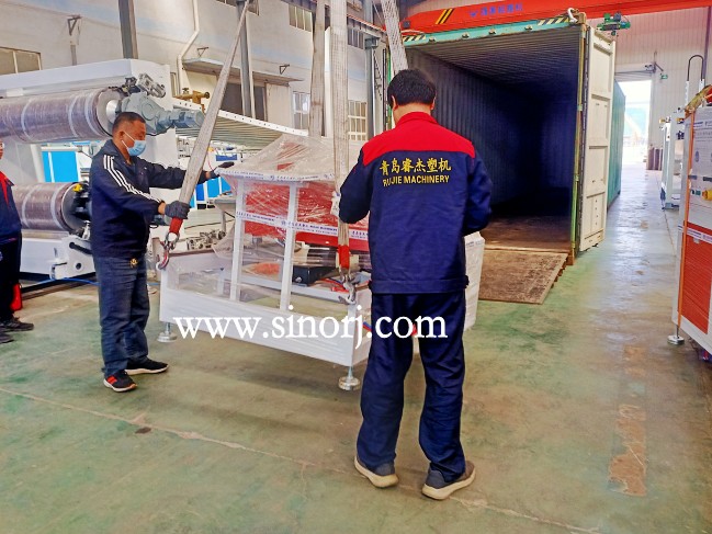 PVC wall panel machine line shipped to Indonesia