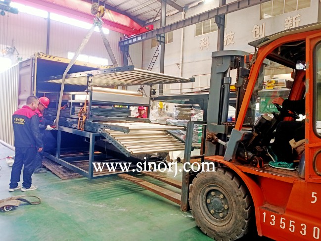 LVT flooring tile machine line shipped to Africa