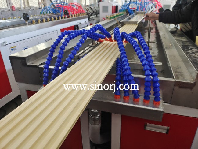 WPC fluted wall panel machine line shipped to Middle East countries